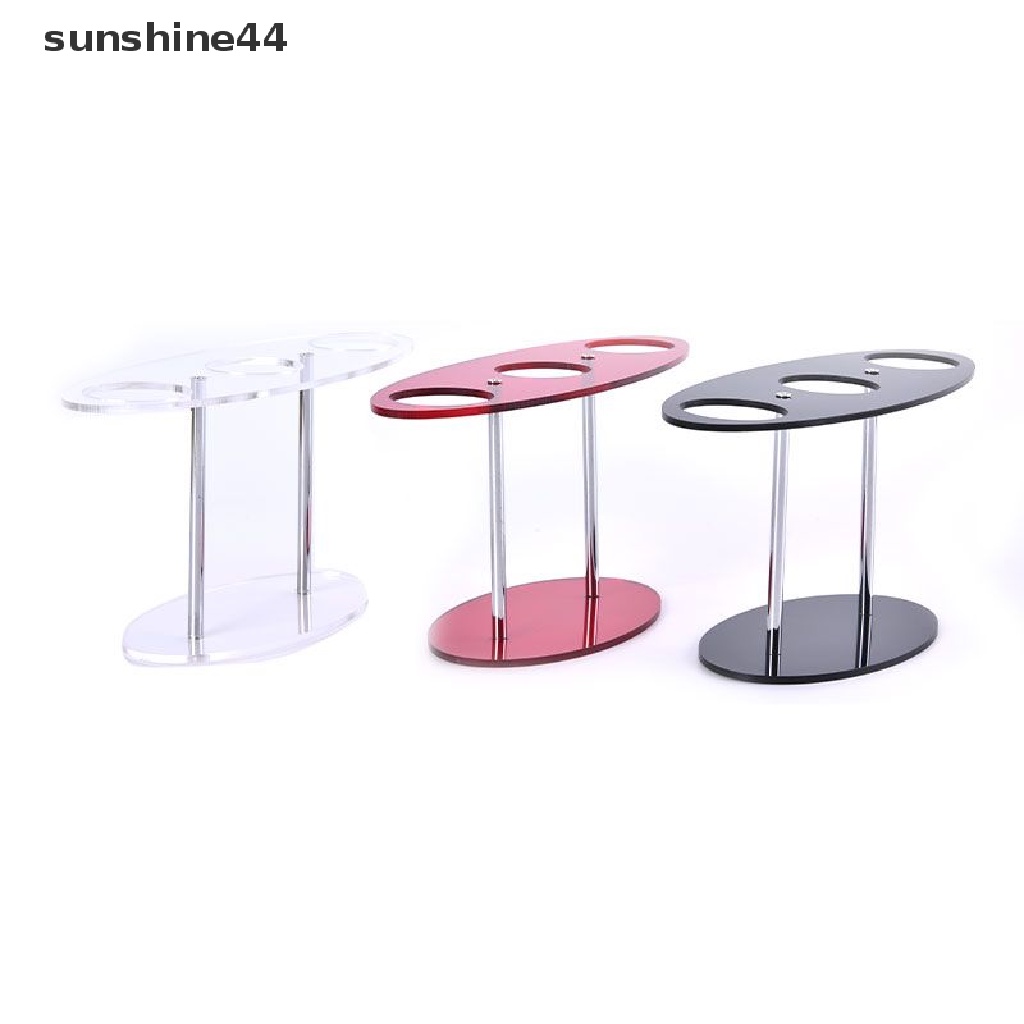 Sunshine Holder Es Krim Cone 3 Lubang Bahan Akrilik Transparan Dapat Dilepas / Digunakan Kembali