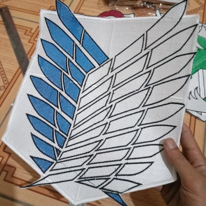 Patch / Emblem / Orihd Patch Emblem Logo Attack On Titan Saku Lengan Punggung Backpatch - Scouting