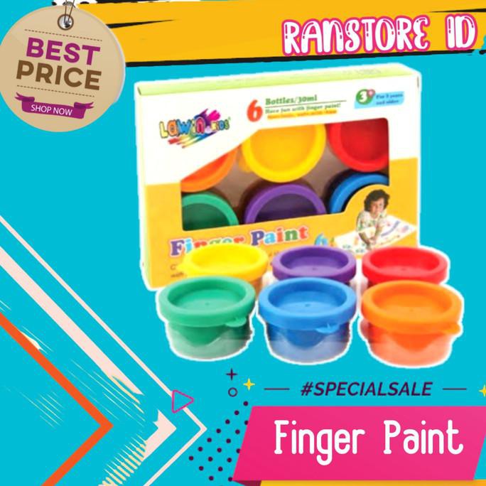 

Best Seller! Mainan Anak Inovatif Cat Lukis Washable Finger Paint Botol Air 6 Warna Termurah
