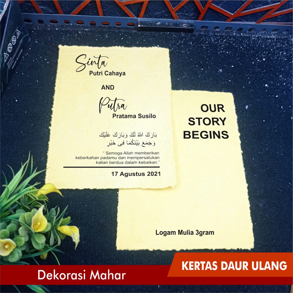 Jual Kertas Daur Ulang Warna Baru Untuk Dekorasi Mahar Kekinian Shopee Indonesia