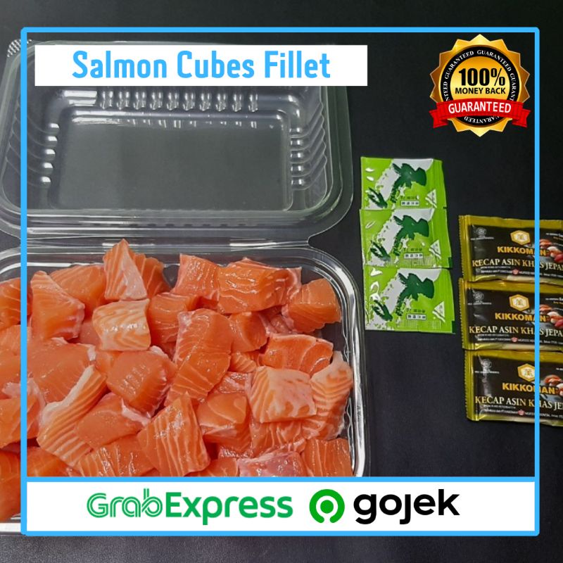 

PROMO salmon poke fillet 250 gr / fillet poke / salmon cubes