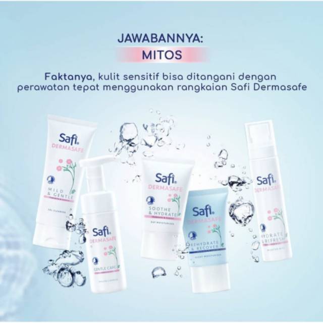 SAFI Dermasafe Series (Gel Cleanser/ Mousse Cleanser/ Night &amp; Day Moisturiser/ Booster Mist)