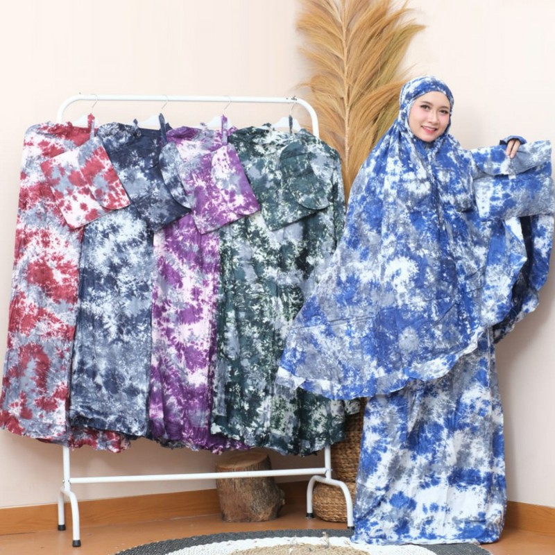 Mukena Dewasa Motif Corak Mukenah Bali Jumbo Mukena Rayon Janger Mukena Tiedye Original Premium