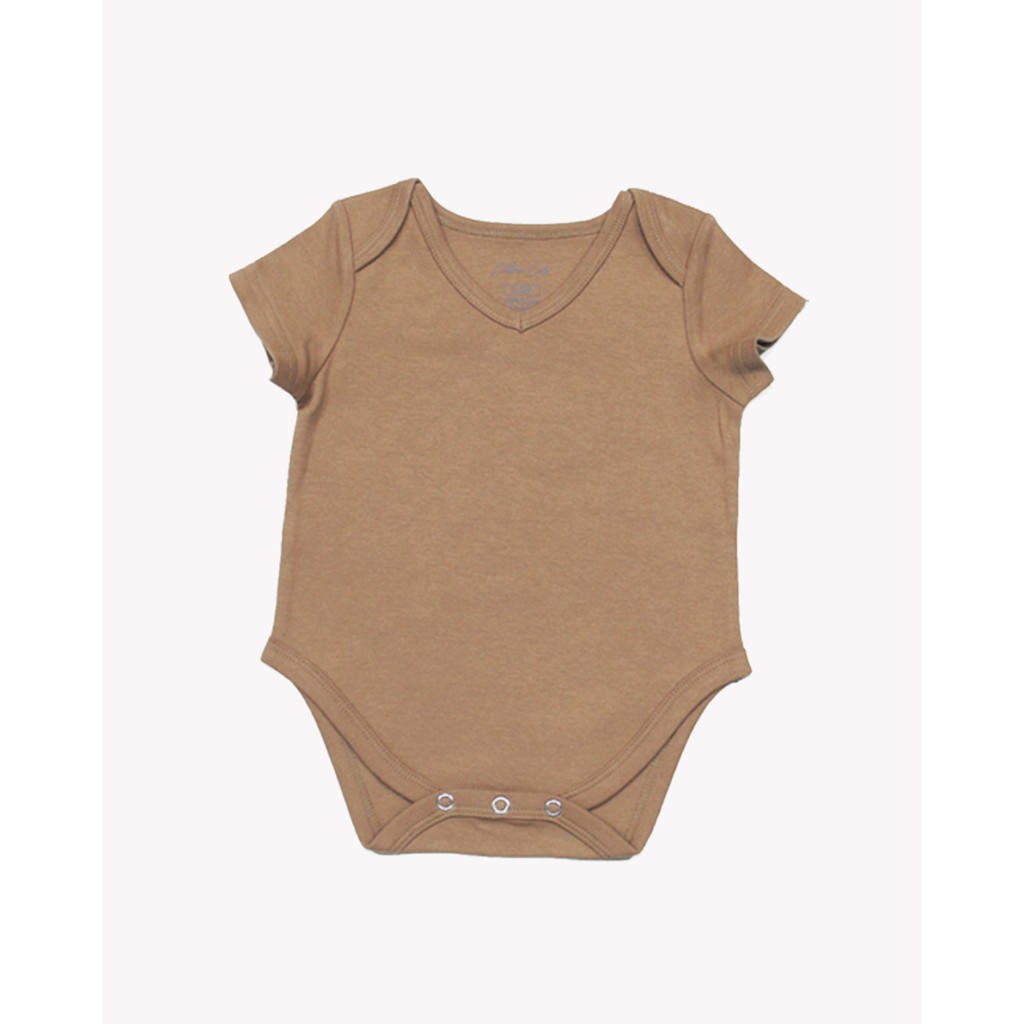 Cotton Cub Short Sleeve Bodysuit - Jumper Anak Bayi Setelan Lengan Pendek dengan Kancing Baby