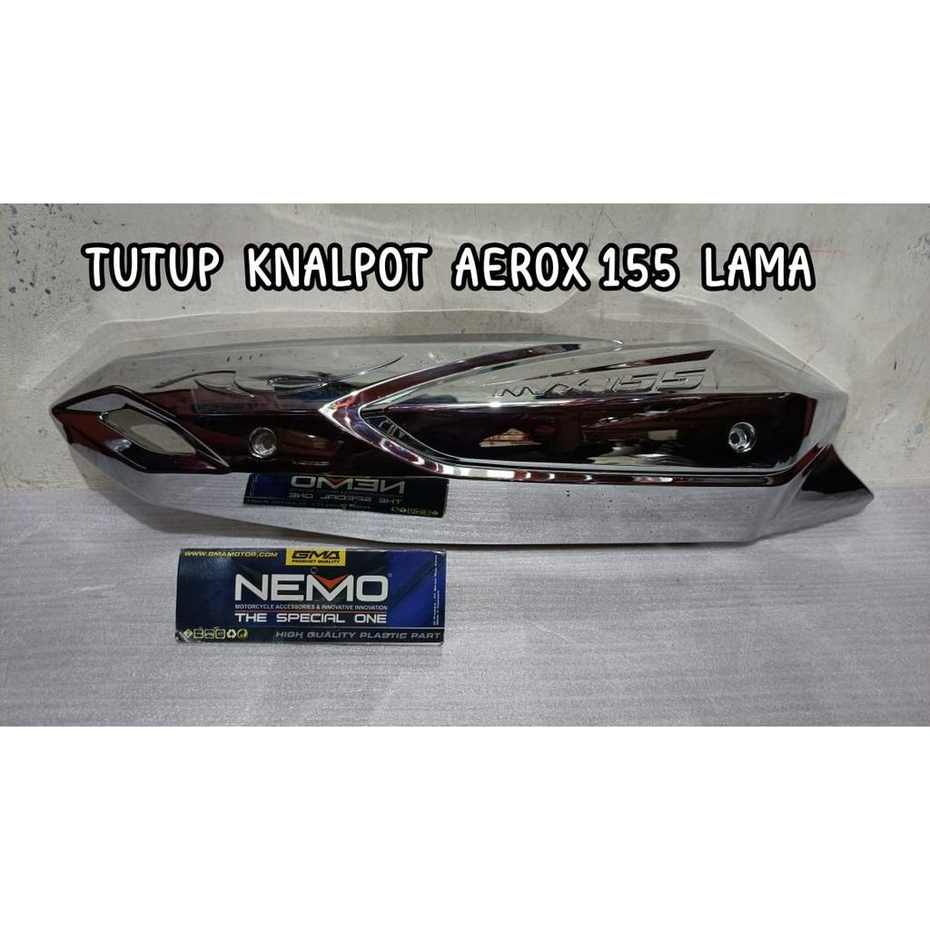 Cover tutup knalpot variasi Aerox 155 chrome