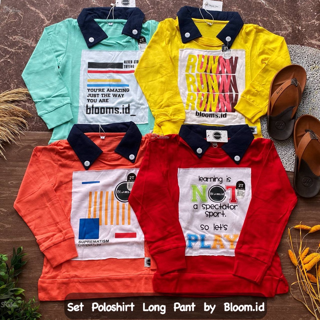 Setelan anak Polo Tshirt Bloom