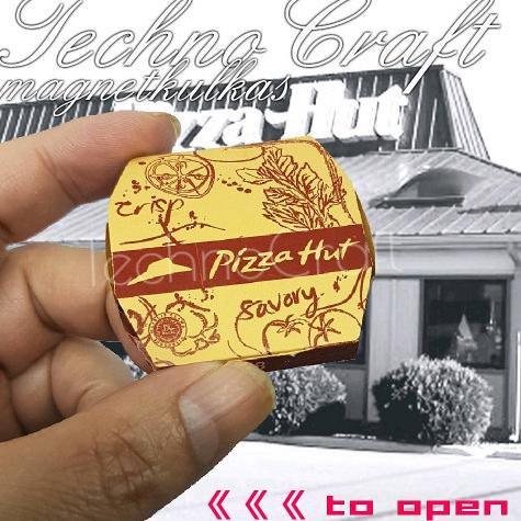 ((((()paling dicari] Magnet kulkas miniatur dus Pizza Hut isi Pizza mini