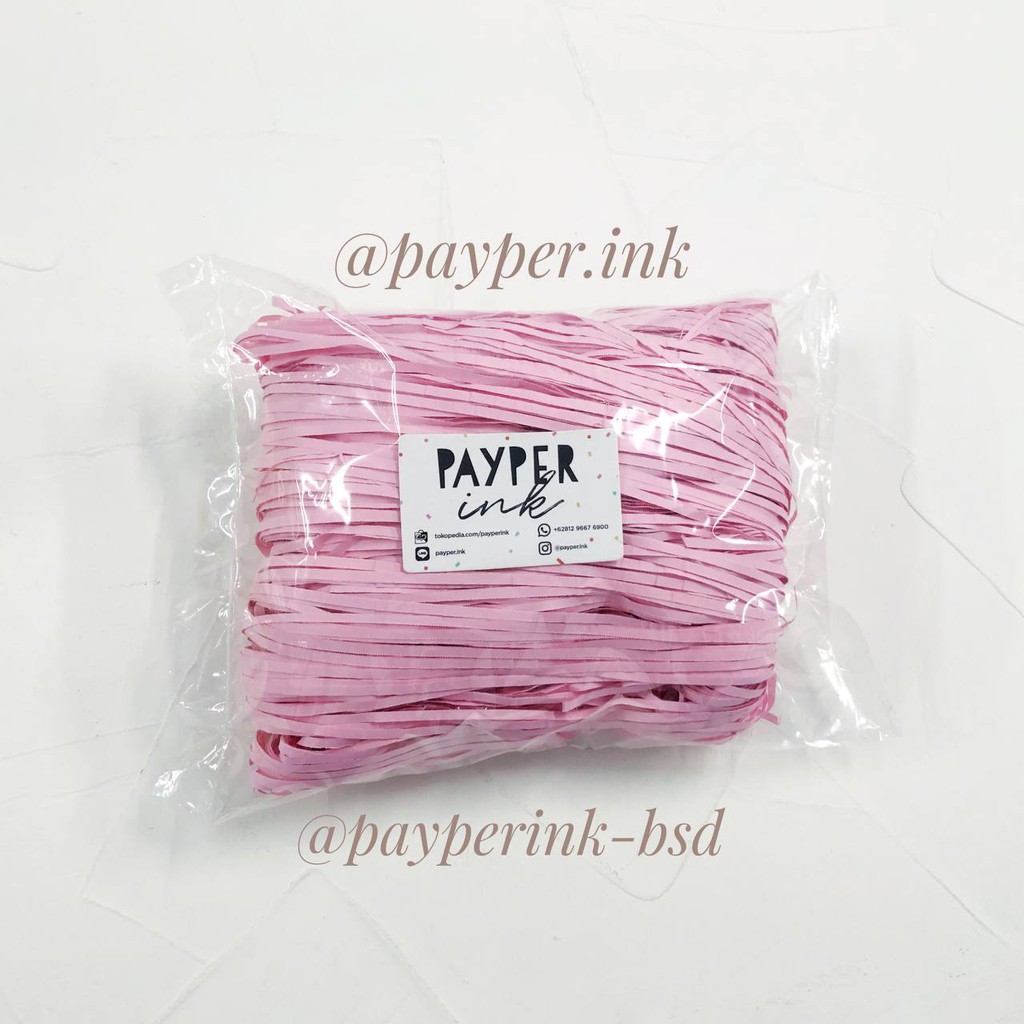 

200 gr Simple Cotton Candy Pink shredded paper Straight Cut Lurus