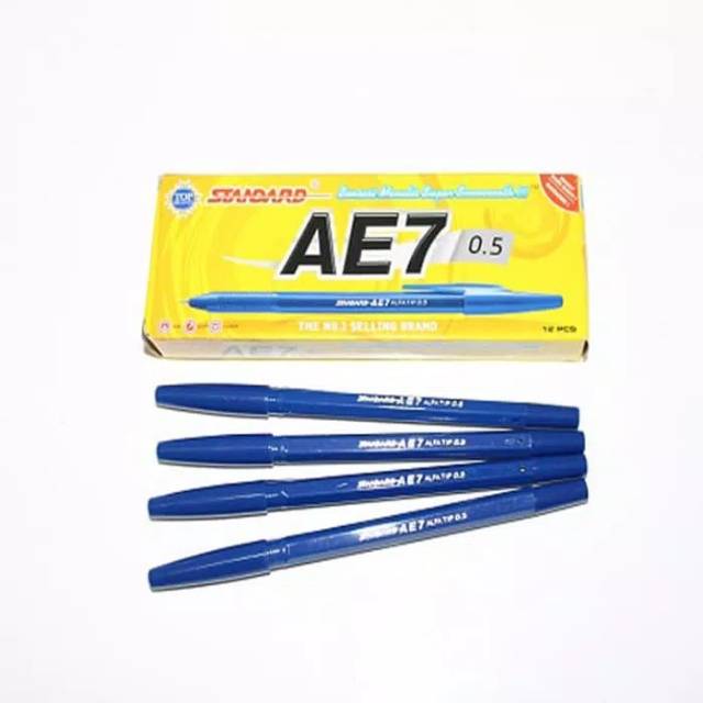 

Pulpen standard AE7 0.5 warna biru ballpen pena
