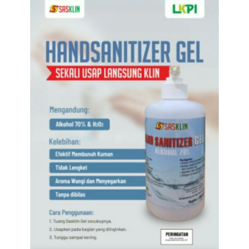 Hand Sanitizer Gel 500ml Sasklin