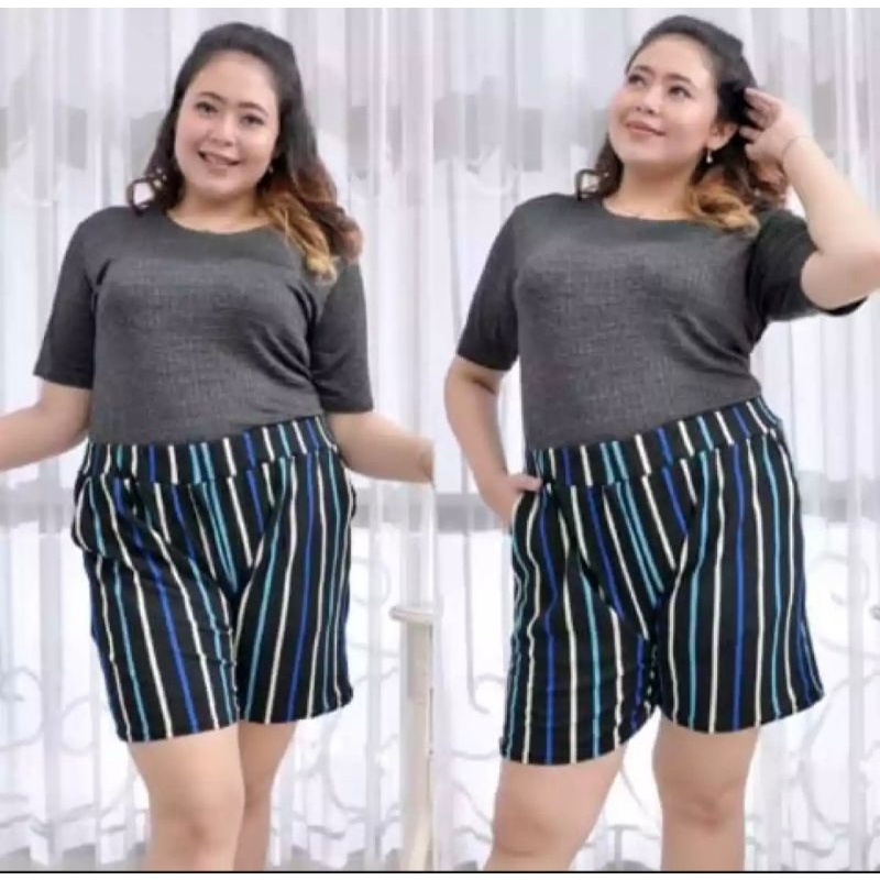 celana hotpants salur crepe super jumbo 100kg