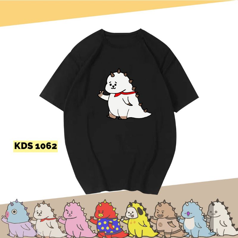 T-SHIRT BT21 DINO/KAOS DEWASA BTS DINO UNISEX PREMIUM