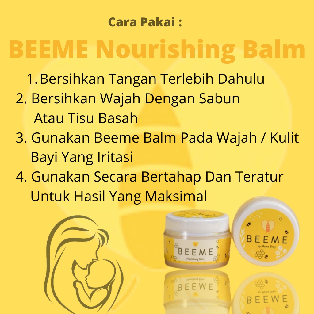 Beeme Beemee Bemee Nourishing Balm Krim Perawatan Wajah Kulit Sensetif Bekas Luka Menutrisi Muka Bayi Balita Bumil Busui Bpom Original