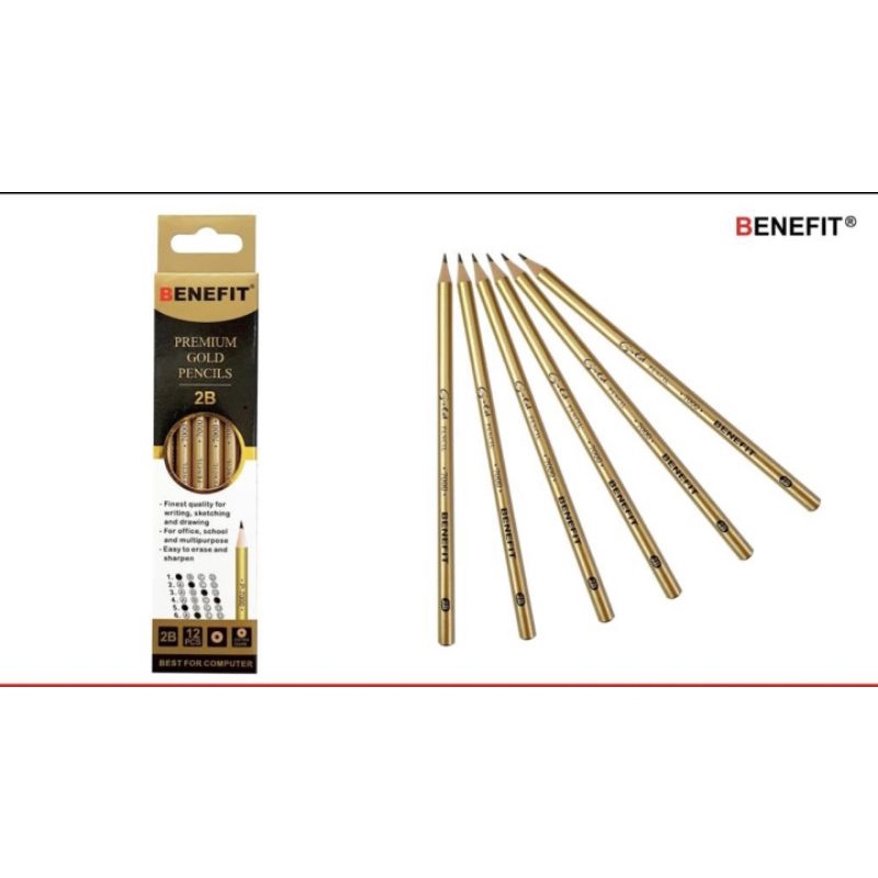 

(12pc) PENSIL 2B BENEFIT/PENSIL GOLD/PENSIL PASTEL/2B PENCIL
