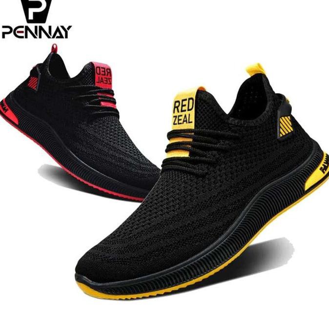 Pennay Sepatu Sneakers Kasual Pria Serpent Jump6 - Sepatu Olahraga - Kuning, 40