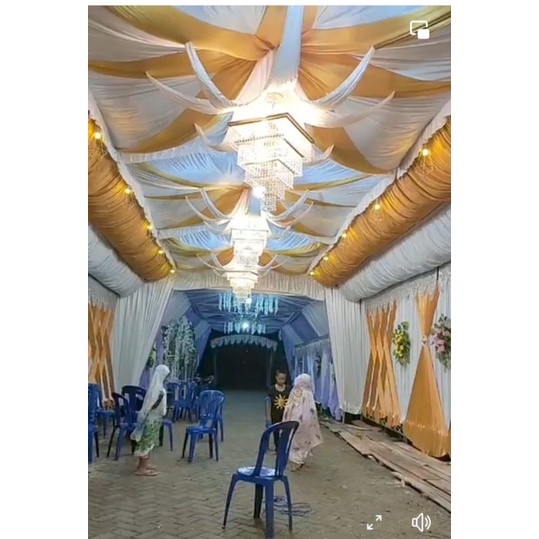 Plafon Tenda pesta kain tenda pesta hiasan tenda pesta plafon terop plafon layos plafon dekorsi tend