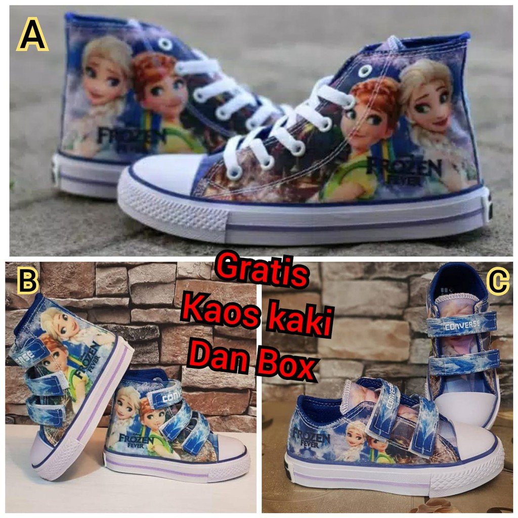 SEPATU ANAK PEREMPUAN CONVERSE KARAKTER (HIGH)
