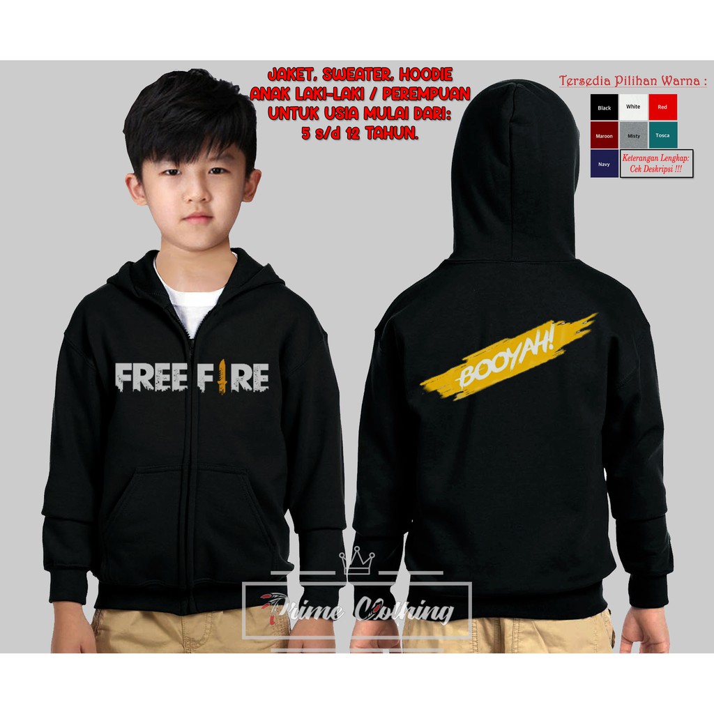 JAKET HOODIE ANAK FF BOOYAH 2