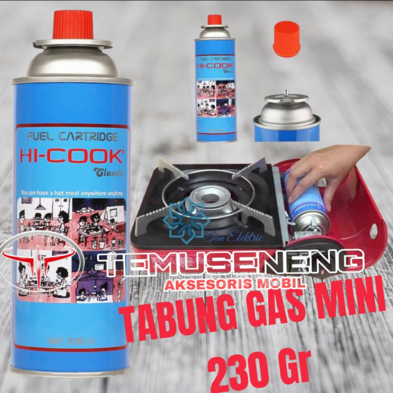 Khusus Pulau Jawa Tabung Gas Mini Hi-Cook Ori Kompor Portable Hicook 230 Gr Khusus Jawa