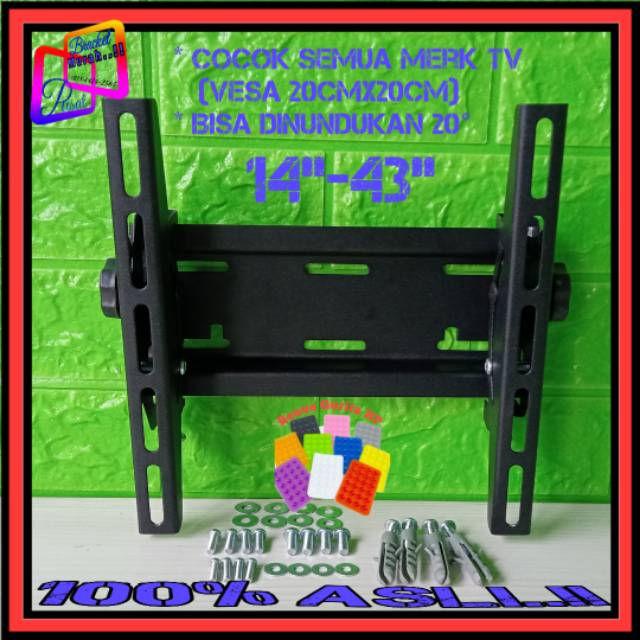 Bracket Monitor Bracket Tv 14&quot; up to 43&quot; Universal All series TV TERMURAH!!