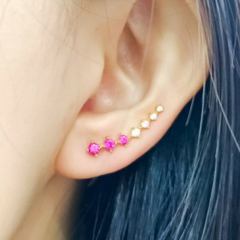 Anting White Gold Jepit Emas asli