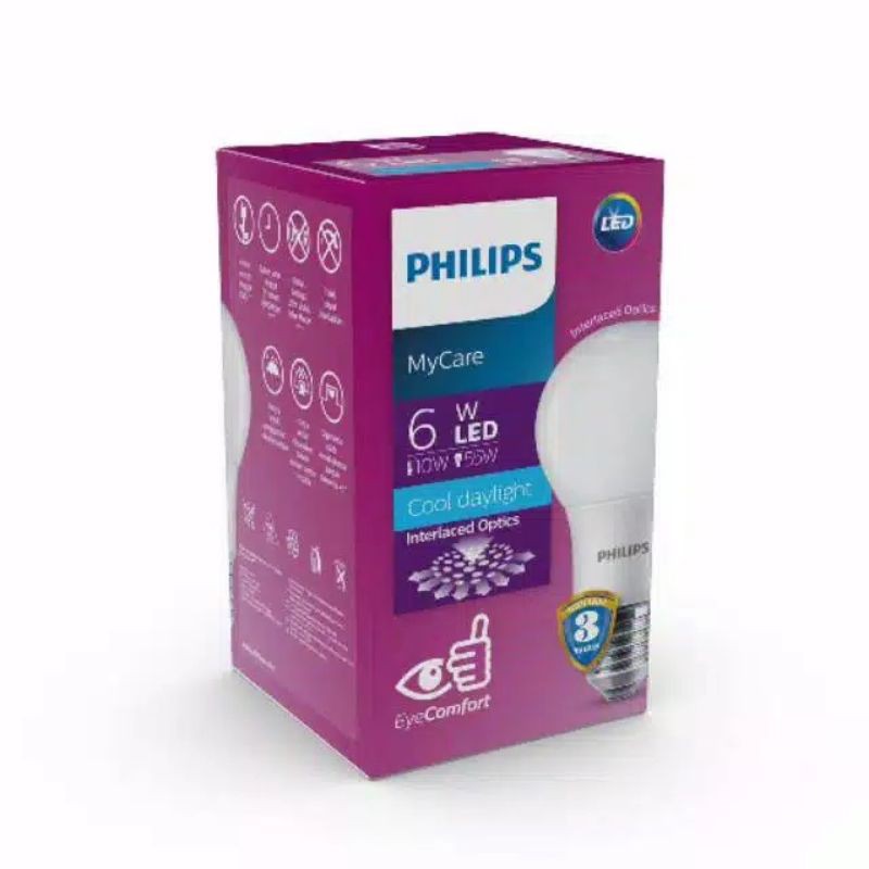 Led philips 6 watt Lampu