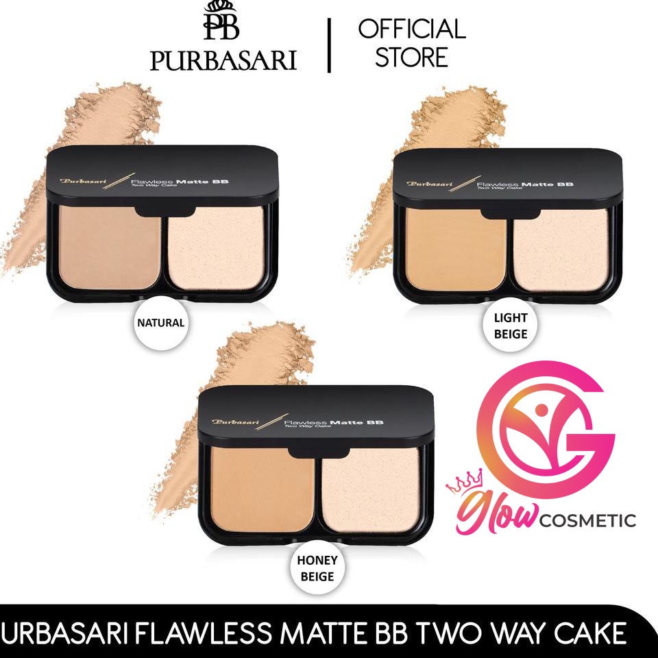 PURBASARI FLAWLESS MATTE BB TWO WAY CAKE HONEY BEIGE 12G