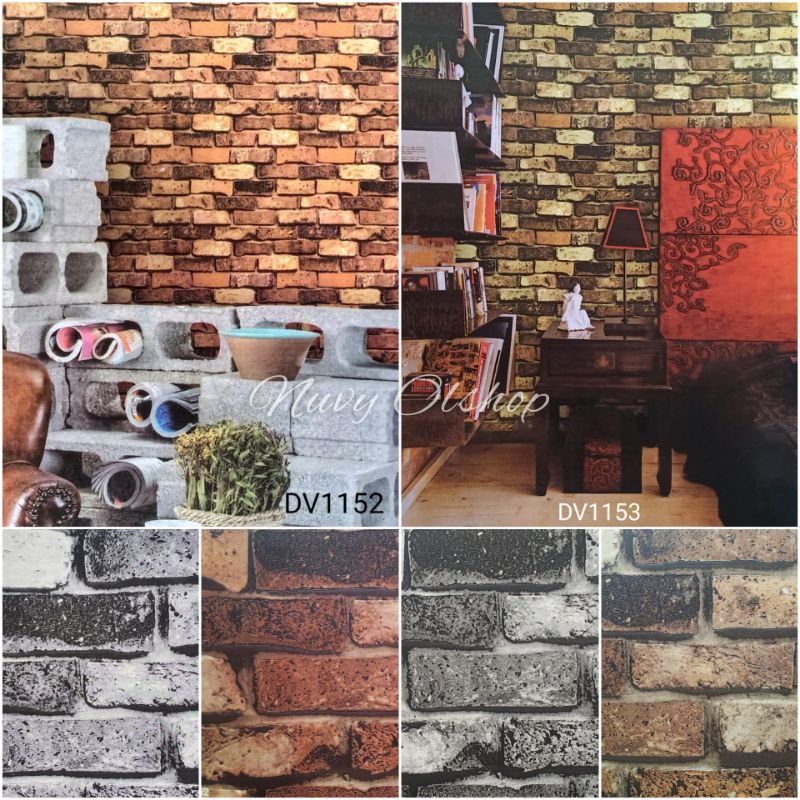 WALLPAPER DINDING VINYL BATA BAKAR / WALLPAPER BATA PART 1 BAHAN VINYL