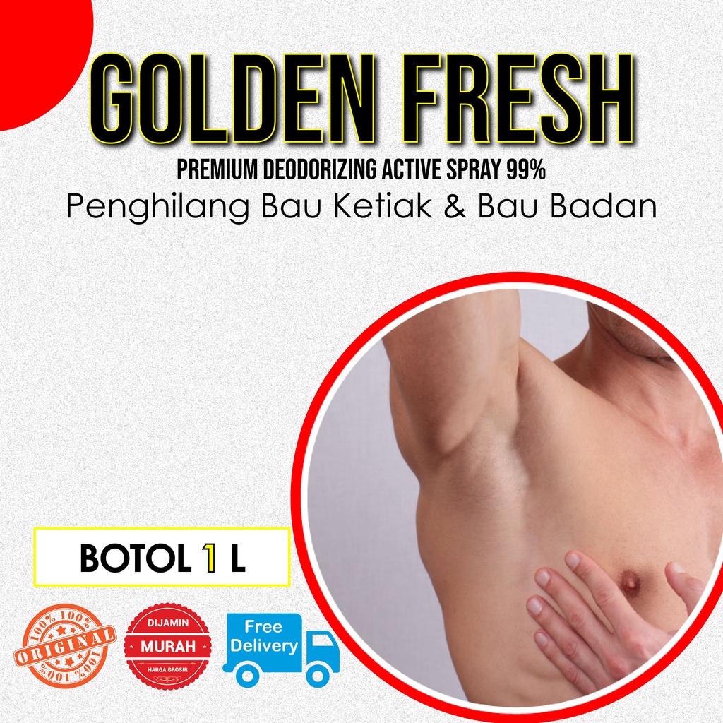 CAIRAN PENGHILANG BAU BADAN & KETIAK GOLDEN FRESH 1 LITER REFILL Obat Pembersih Body Odor & Armpit S