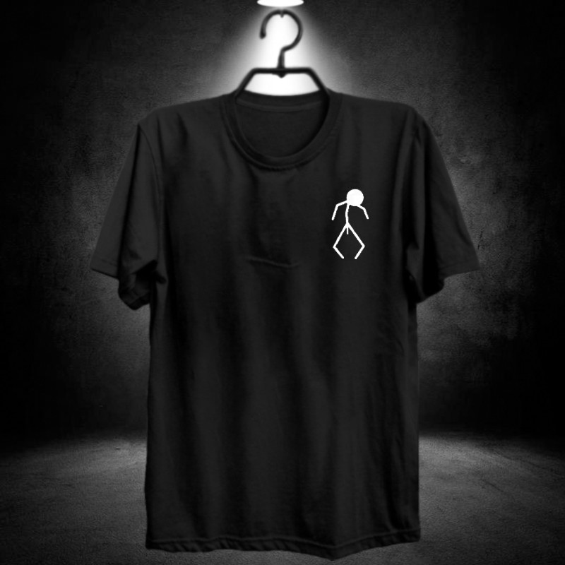 Kaos stickman kntl kecil / baju distro cowok kocak / pakaian pria / fashion laki gamer / warrior