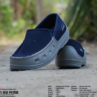  Spesial Sepatu Ardiles Slip On  Pria Mickelson Hitam 