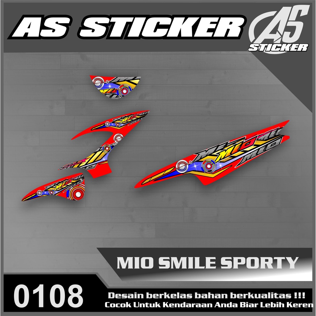 0108 STICKER STRIPING MIO SPORTY VARIASI SEMU FULL