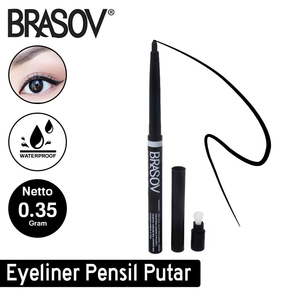 Brasov Eyeliner Auto Matic Putar Waterproof