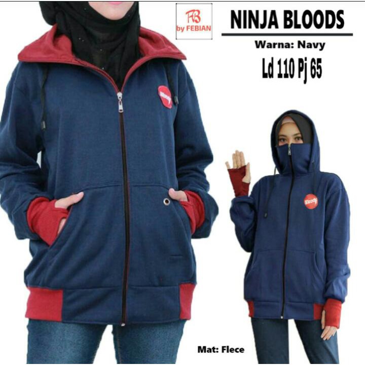 (COD) JAKET NINJA BLOODS WANITA TERBARU