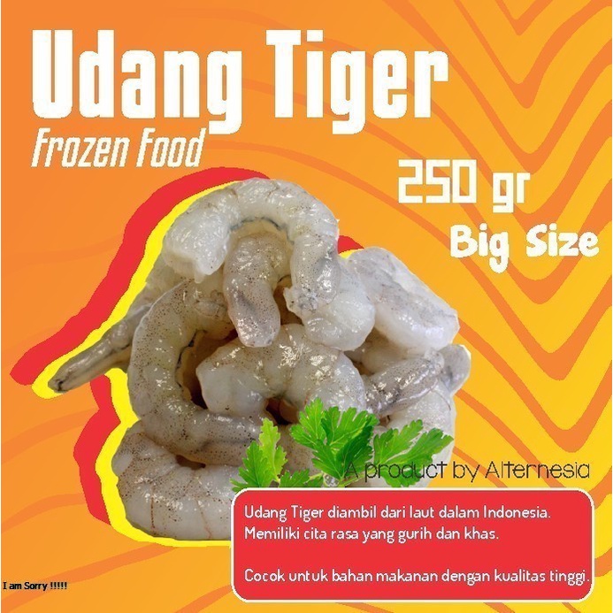 

Udang Beku Tiger Mentah Frozen Shrimp Prawn 250 gr Alternesia