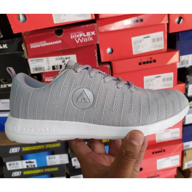  Sepatu  AIRWALK  GINN GREY WOMEN ORIGINAL 100 Shopee 