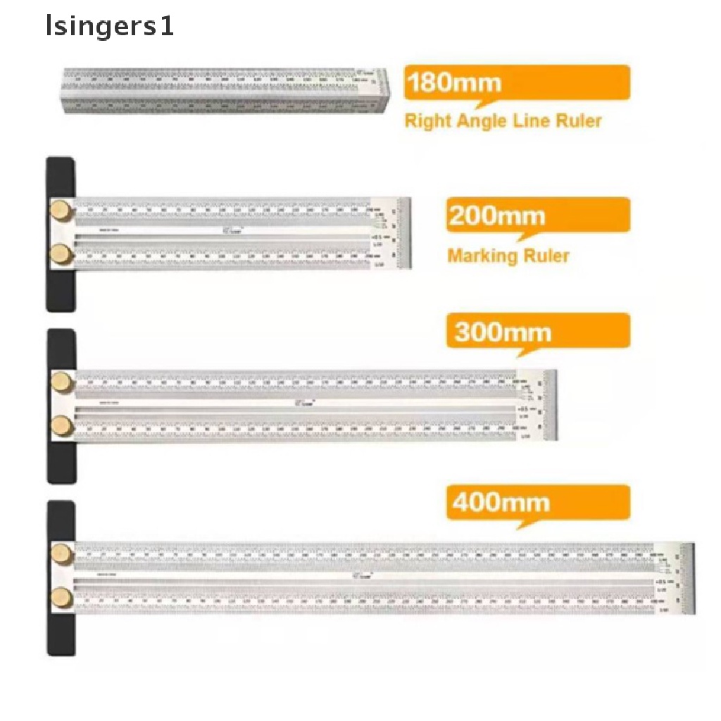 (lsingers1) 1pc Penggaris Tipe T Presisi Tinggi Bahan Aluminum Alloy Untuk Pengerjaan Kayu