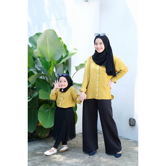 Afsheenastore Saira Kemeja Couple By Almahyrakids