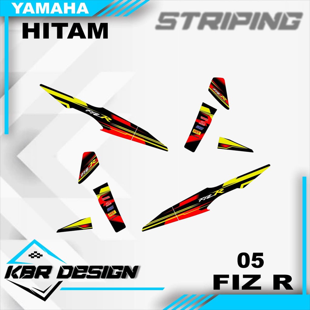 fiz r (cod) stiker motor striping fiz r motor yamaha motor sticker variasi Racing05