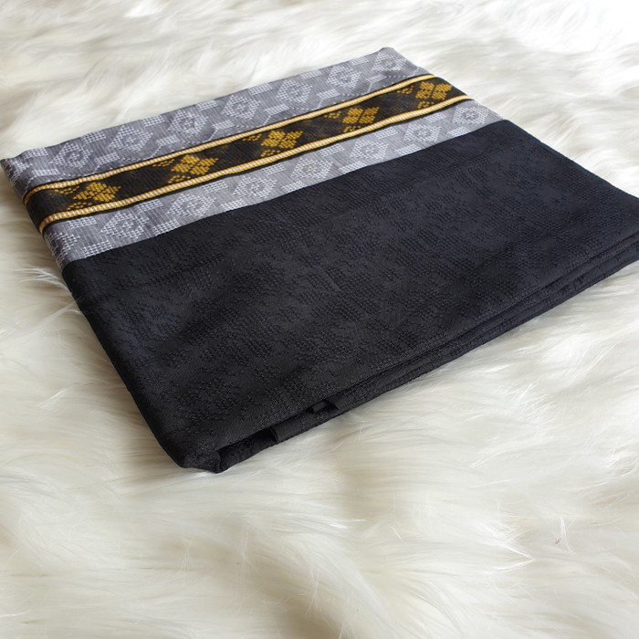 tenun songket kian tenun baron songket 1D motif kalimantan timur hitam putih gold tenun songket