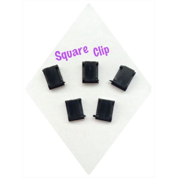 CLIP CABLE SQUARE CLIP MINI /Penjepit Kabel Klip Tempel Perekat Kuat / Clip Penjepit Holder Kabel Gantungan / Klil Kabel