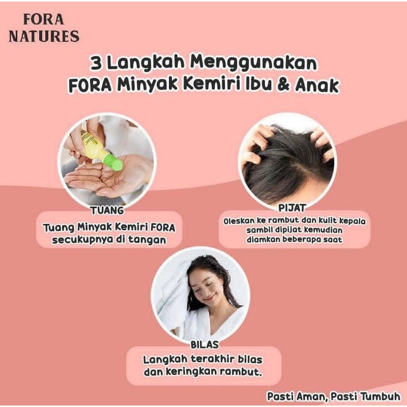 Fora Minyak Kemiri Murni Plus Jojoba Oil Penumbuh Rambut dan Alis POM 65ml