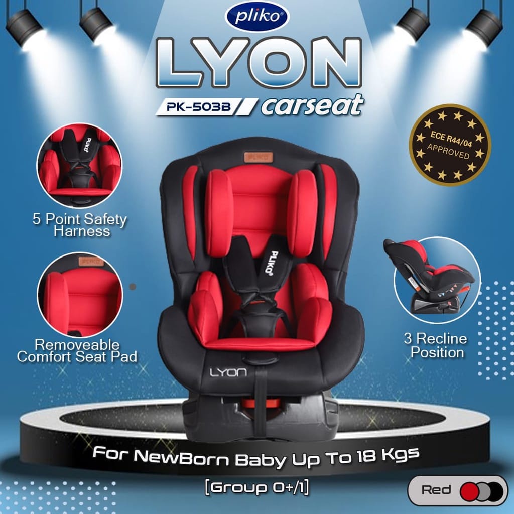 Pliko Carseat Lyon PK503B - Kursi Mobil Anak