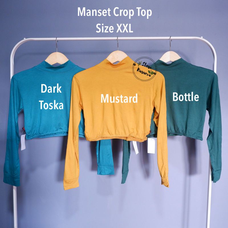 Manset Kaos Crop Top Bahan Rayon ukuran XXL