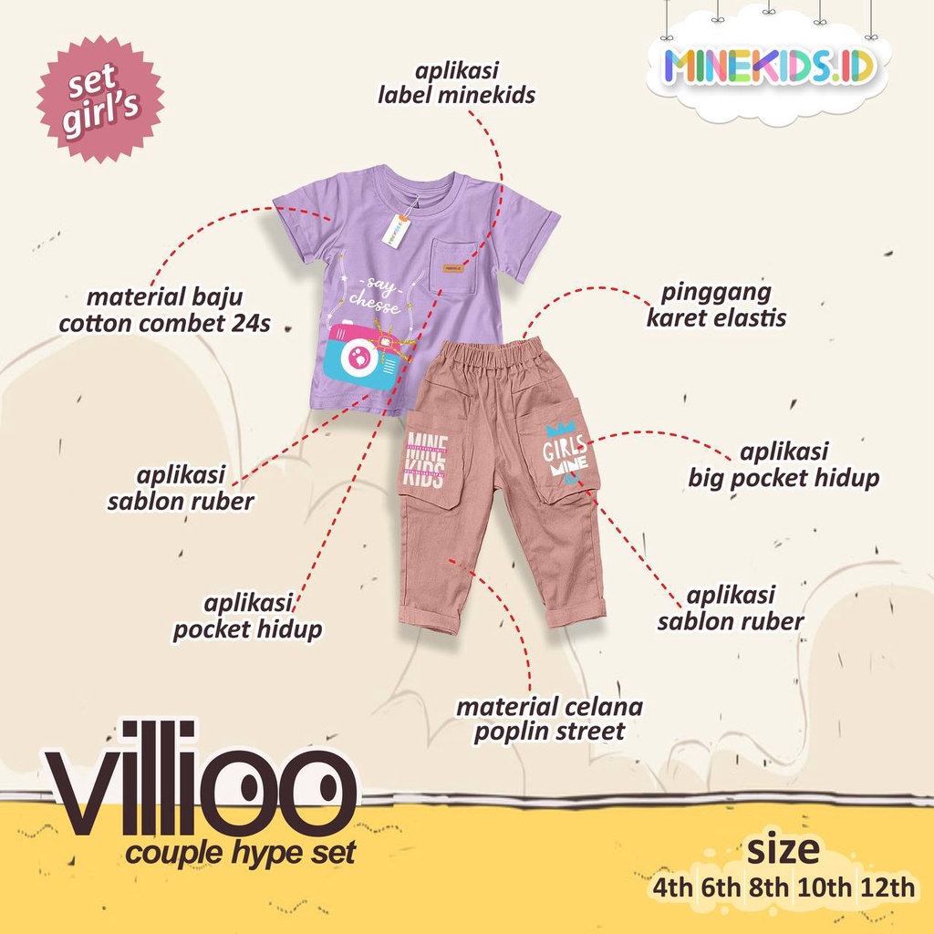 Setelan anak Villio Couple Hype Set By Minekids