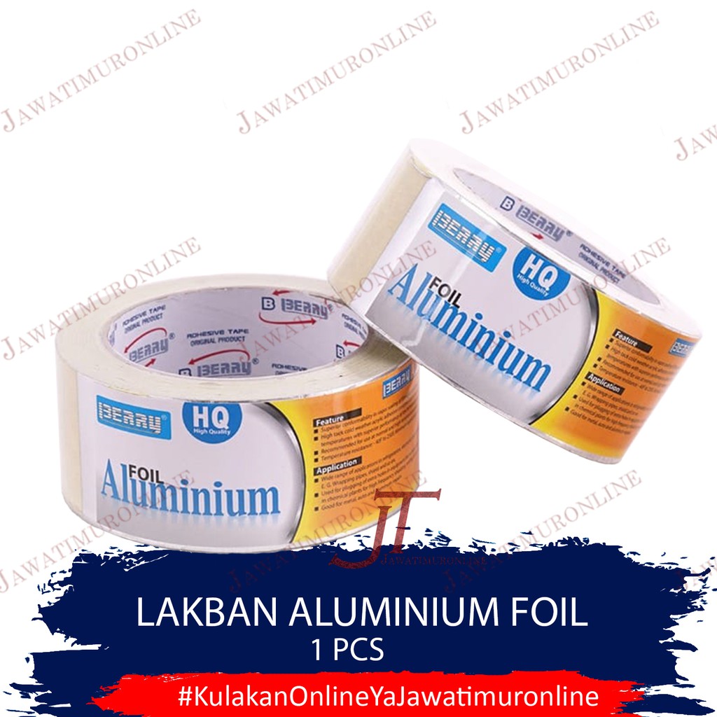 Platban Aluminium / Tambal Panci / Lakban Aluminium Foil Tape merek BERRY (Kualitas SUPER)