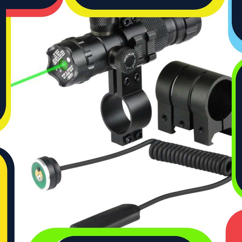 Bayar Ditempat TaffLED Tactical Green Dot Laser Gun Mount Airsoft + Baterai - JG-1