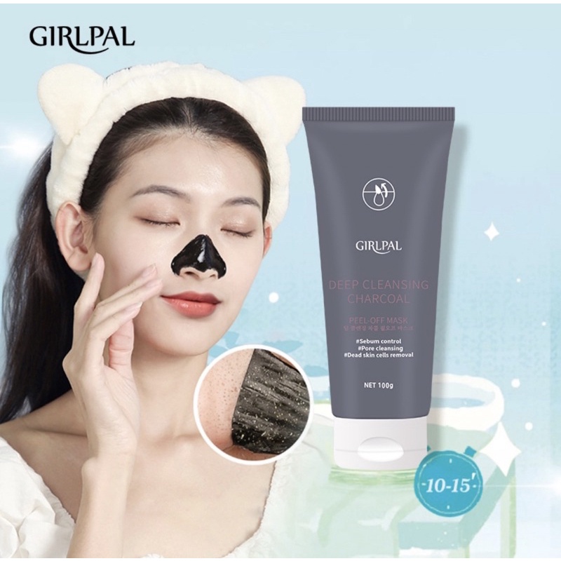 GIRLPAL DEEP CLEANSING CHARCOAL PEEL OFF MASK (100G)