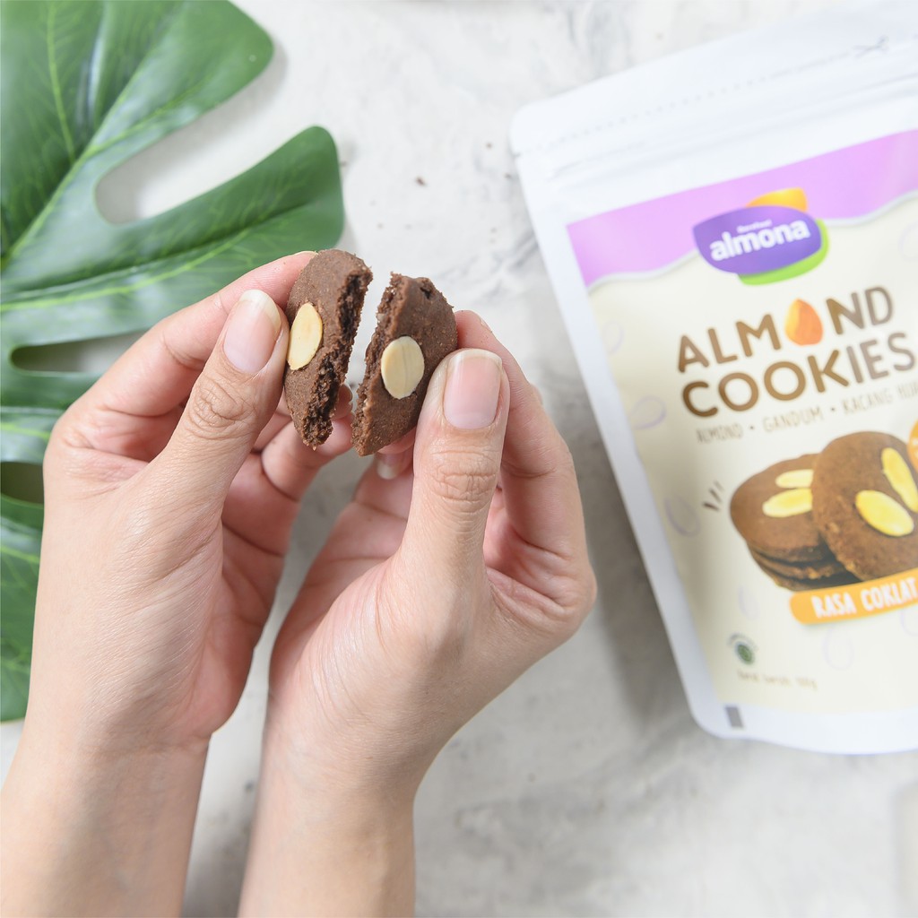 ALMONA ALMOND COOKIES BUSUI FRIENDLY | KACANG HIJAU GANDUM SNACK CEMILAN DIET SEHAT