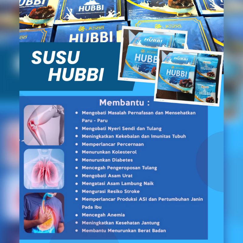 

Original SUSU HUBBI - Susu Kambing Etawa & Sari Kurma, Tinggi Kalsium, Herbal